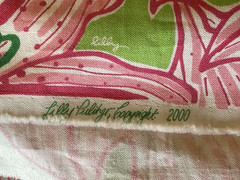 Lilly Pulitzer Y2K “Jumbo Lilly” Pinks & Greens 44″ W Cotton Fabric 13.5 Yards