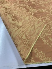 PREMIUM-QUALITY SORRENTO- DAMASK JACQUARD EUROPEAN STYLE : SALMON : 143CM WIDE :