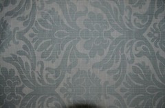 30 YARD PIECE /ROBIN EGG BLUE / 100% COTTON , HEAVY, WOVEN DAMASK /VTG BRAEMORE