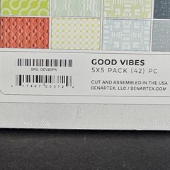 Benartex Good Vibes Contempo Christa Watson 5×5 Charm Pack 42pc 100% Cotton
