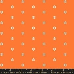 Fat Quarter Ruby Star Society “Rise And Shine” Blooms Ditzy Orange Quilt Cotton
