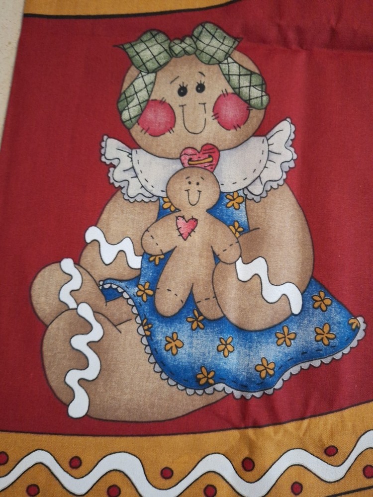 Marcus Bros Grandma’s Gingerbread Christmas Tree Skirt Panel Folk 70″ X 62″