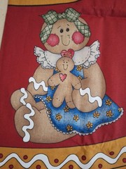 Marcus Bros Grandma’s Gingerbread Christmas Tree Skirt Panel Folk 70″ X 62″