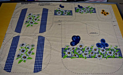 4 Vintage 1981 Dan River Apron & More Panel Pattern Sewing Lot Santa Floral