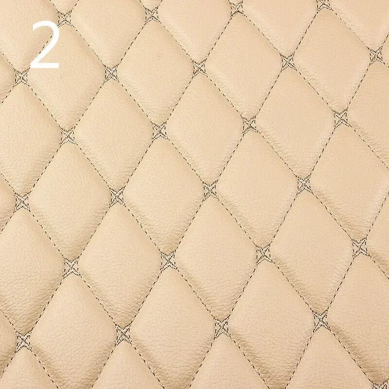 100x158cm Faux Leather Quilted PVC Fabric Car Interior Upholstery Mat