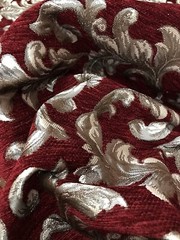 Luxurious Chenille Floral Vine Fabric for Sofa Cushion Cover Chair, Sold by Yard