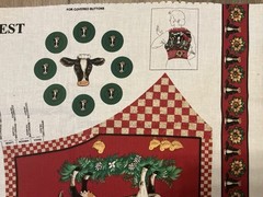 The Kesslers CONCORD’S AMERICAN HOMESTEAD VEST Fabric Panel USA Farm Cow Barn