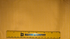 Yellow Gingham Fabric Yarn dyed woven Rayon Poly Yardage 122″ x 45″ w