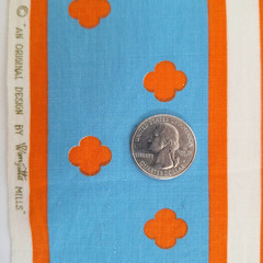 VTG Stripes Dots Quatrefoil Gingham Poly Cotton Fabric 1 YD Wamsutta Mills READ