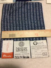 PINDLER & CHELLA Designer Fabric Remnants 3 PC 9 x 10 in/outdoor UV rated Blues