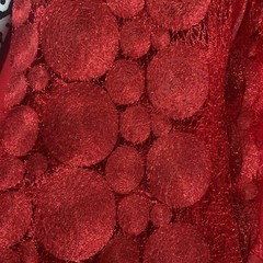 Designer Red Coil Circles High End Speciality Fabric 54×30”