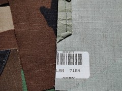 Camo Fabric 4″ Squares 160 Hand-cut from Army Fatigues Please Read Description