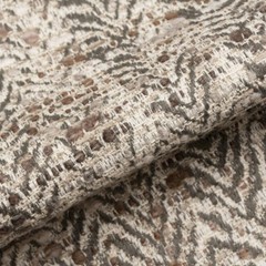 Holly Hunt Hand Woven Appearance Fabric- Herringbone Tweed / Peat Heather 5.4 yd
