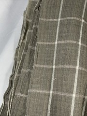 Handcrafted Cotton Fabric~Vintage Stripe ~Imported From India (Olive-Gray)