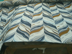 Brentano Fabrics Quill in Ink Blue Amber Colorway 3 Yds 30 Inches 54 Wide