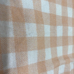 100% Knitted Cotton Jersey 260gsm- Digitally Printed Gingham Pink Pattern Fabric