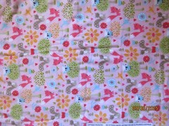Baby Animals Woodland Pink Flannel Fabric 1 Yd x 40″ Plus Extra Fabric