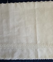 White Eyelet Border Lace Cotton Fabric 6 Yards 14″ Wide Roses