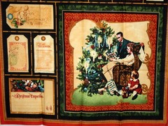 CHRISTMAS EMPORIUM AND LABELS PANEL FROM WILMINGTON – 100% COTTON FABRIC