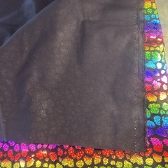 Rainbow Holographic Leopard Fabric 44×72 Glitter Foil Rave Dance Cosplay Shiny