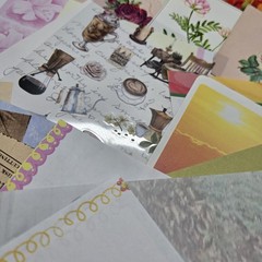 Junk Journal Lot 1Lb Ephemera Trim Lace Fabric Craft Collage Paper Book Cover