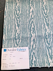 DURALEE Tree Bark in Aqua 17 1/2 x 17 3/4″ Woven Damask Fabric Sample