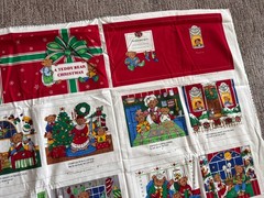 ‘A Teddy Bear Christmas’ Soft Cloth Book Vintage Cut & Sew Cranston VIP