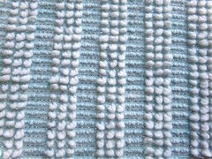 mermaid mist blue vtg chenille bedspread fabric silver lurex pearl pops 18×24″