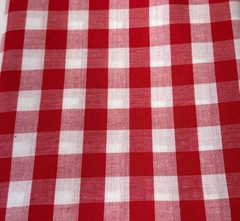 Red & White Gingham Cotton Fabric 1/2 yard x 44″ Crafts Sewing Projects