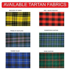 Scottish 5 Yard 13Oz Weight Multi Tartan Fabrics Plaid available in 50 + Colors