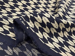 Japan Indigo Style Cotton Print Fabric Rustic Texture Woven Look W108cm per 50cm