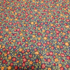 General Fabrics Red Yellow Green Cotton Floral Quilting approx 3 yards x 42