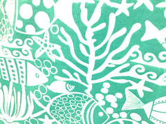 Outdoor Fish Sea Life Print Decorative Richloom Fabric Teal By The Yard
