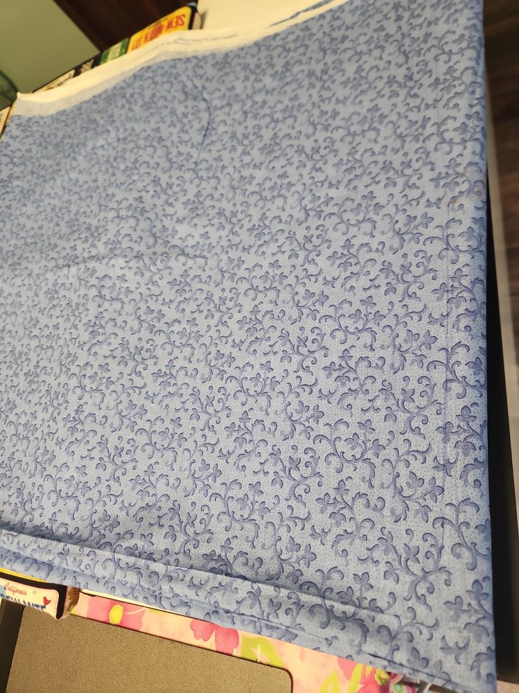 2.50 Yards Blue Paisley Swirl 100% Cotton Signiture Classics Oakhurst