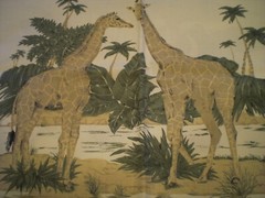 4 African Safari Animals Fabric Quilting Pillow Panels 22 x 17