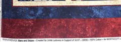 Patriotic Stars & Stripes Eagle Cotton Fabric Panel Quilts of Valor 42″x23″ #69