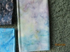 Fat 1/4 bundle 5 pcs. dark blue, light blue, and green with silver highlights