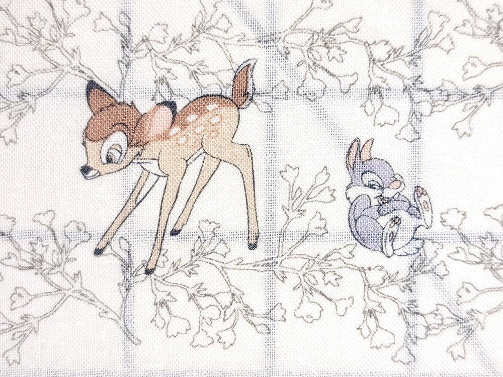 Disney Bambi & Thumper Khaki Fabric 32×44″ Remnant
