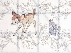 Disney Bambi & Thumper Khaki Fabric 32×44″ Remnant