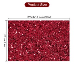 Sequin Fabric Red, 2 Yards Length 3.9 Feet Wide Velvet Fabric for Craft