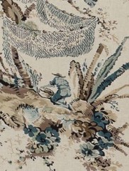 Anna G=French/Thibaut Curtain Fabric ‘MOOREA’ 3.8 METRES MINERAL – 100% Linen