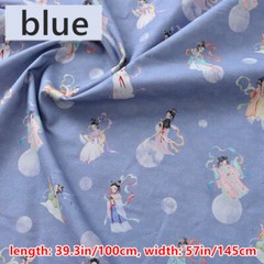 Cotton Fabric Cloth Chinese Fairy Printed Hanfu Clothing Bedding DIY Crafts