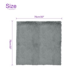 30″x30″ Charcoal Faux Fur Square Fabric for Crafts, Gnomes, Animal Costumes