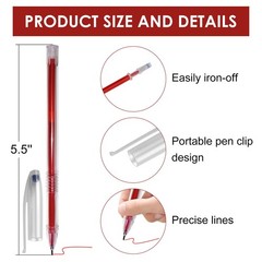 YFANITI 36pcs Heat Erasable Pens for Fabric, 1 Count (Pack of 36), Multicolor