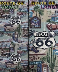 Chenille Designed ROUTE 66 Pattern TAPESTRY Fabric / 56″ Wide / Sold By The Yard