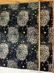 Ralph Lauren SAKAI Batik Fabric In Indigo, Remnant, 26.5”x23.5”, Chrysanthemum