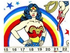 1 Yard 15 Inches Wonder Woman Cotton Flannel Fabric Female Super Hero