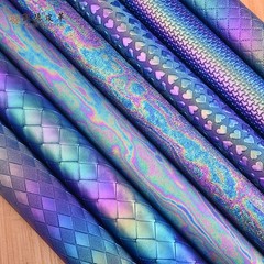 DIY Color Gradient PU Faux Leather Fabric Material 137cm