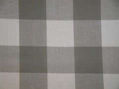 Dunroven House 3 Inch Farmhouse Check Grey White Woven Cotton Homespun Fabric