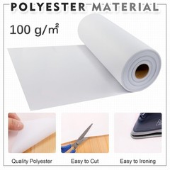 New Upgraded Heavy Weight White Iron-On Non-Woven Fusible Interfacing Heavy…